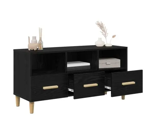 Televizora Skapīša Melns Ozolkoks 102 X 35,5 X 50 Cm Vidaxl