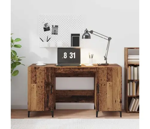 Galds Ar Durvīm Vecs Koks 140 X 50 X 75 Cm Inženierijas Koks Vidaxl