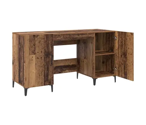 Galds Ar Durvīm Vecs Koks 140 X 50 X 75 Cm Inženierijas Koks Vidaxl