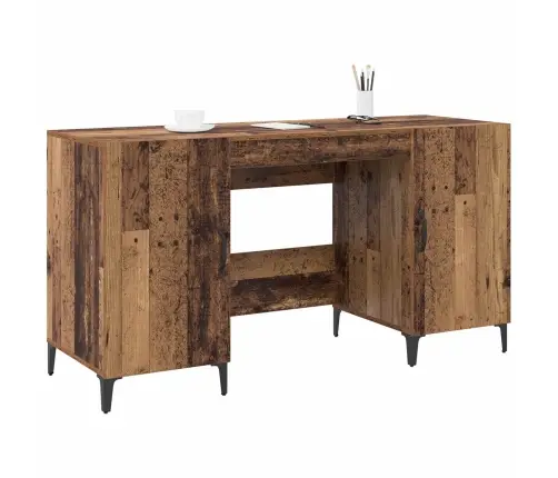 Galds Ar Durvīm Vecs Koks 140 X 50 X 75 Cm Inženierijas Koks Vidaxl