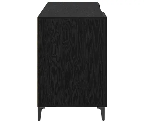 Galds Melns Ozolkoks 140 X 50 X 75 Cm Inženierijas Koks Vidaxl