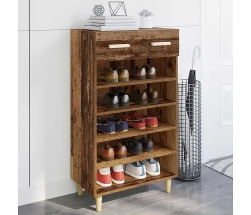 Apavu Skapis Vecs Koks 60 X 35 X 105 Cm Inženierijas Koks Vidaxl