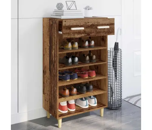 Apavu Skapis Vecs Koks 60 X 35 X 105 Cm Inženierijas Koks Vidaxl