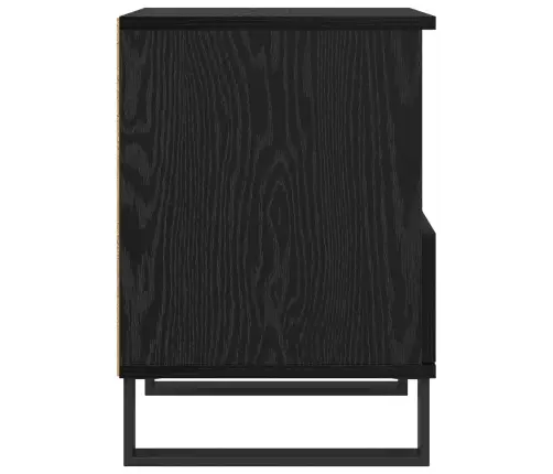 Gultas Skapis Melns Ozolkoks 40 X 35 X 50 Cm Inženierijas Koks Vidaxl