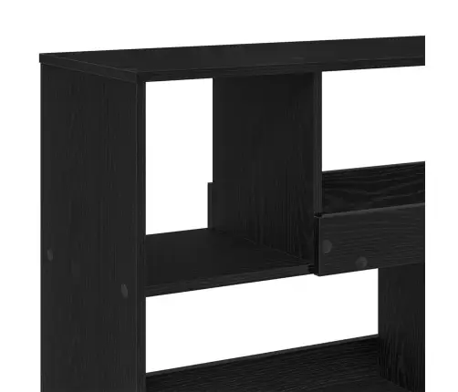 Grāmatu Plaukts Melns Ozolkoks 100 X 33 X 94,5 Cm Vidaxl