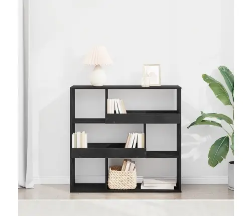 Grāmatu Plaukts Melns Ozolkoks 100 X 33 X 94,5 Cm Vidaxl