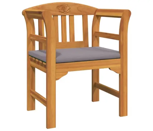 Mēbeļu Komplekts Ar Spilvenu 3 Pcs Dabiska Cietā Akācijas Koks Vidaxl