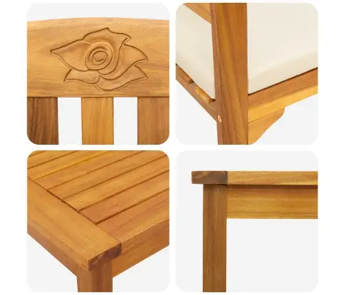 Sodo Rožių Poilsio Rinkinys 3 Pcs Natūrali