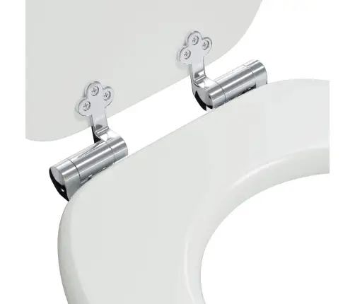 Tualetes Sēdeklis Balts 44 X 38 Cm Mdf Plāksne Vidaxl