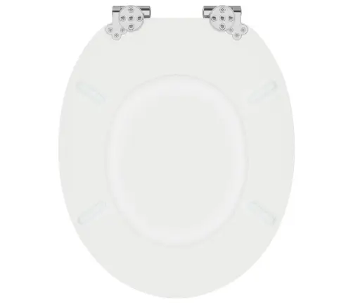 Tualetes Sēdeklis Balts 44 X 38 Cm Mdf Plāksne Vidaxl