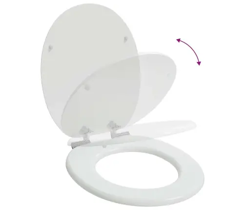 Tualetes Sēdeklis Balts 44 X 38 Cm Mdf Plāksne Vidaxl