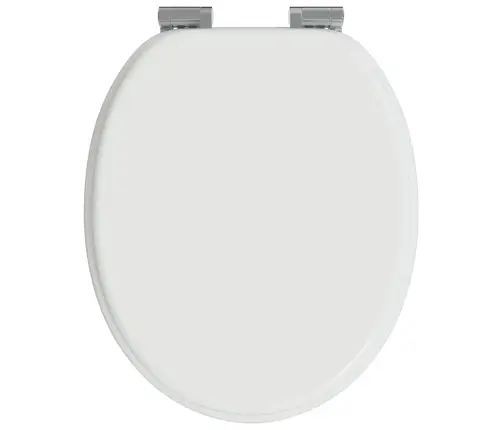 Tualetes Sēdeklis Balts 44 X 38 Cm Mdf Plāksne Vidaxl