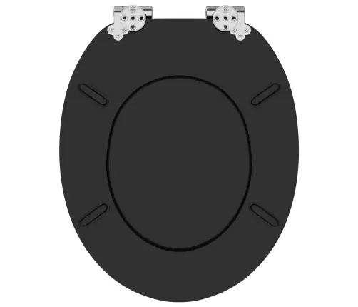 Tualetes Sēdeklis Melna 44 X 38 Cm Mdf Plāksne Vidaxl