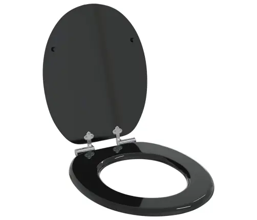 Tualetes Sēdeklis Melna 44 X 38 Cm Mdf Plāksne Vidaxl