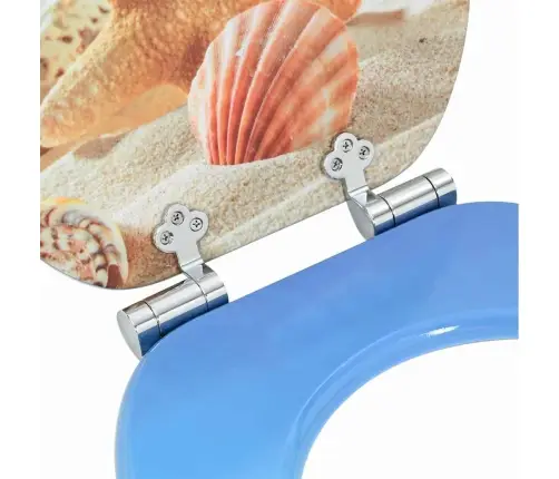 Tualetes Sēdeklis Jūras Čaula 44 X 38 Cm Mdf Plāksne Vidaxl