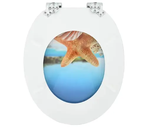Tualetes Sēdeklis Jūras Čaula 44 X 38 Cm Mdf Plāksne Vidaxl