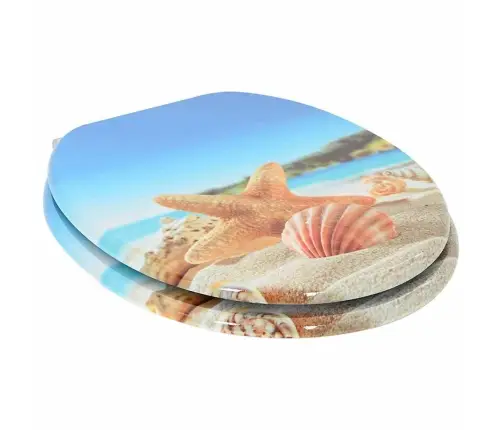 Tualetes Sēdeklis Jūras Čaula 44 X 38 Cm Mdf Plāksne Vidaxl