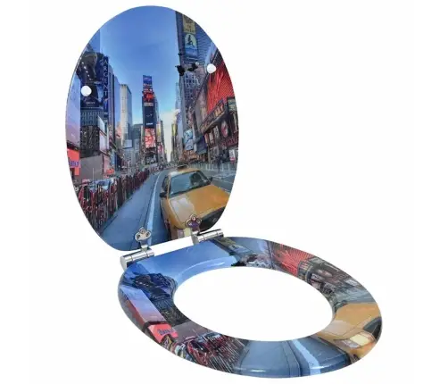 Tualetes Sēdeklis Daudzkrāsains 43,8 X 37,8 Cm Mdf Plāksne Vidaxl