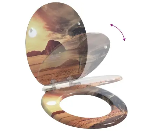 Tualetes Sēdeklis Oranža 44 X 38 Cm Mdf Plāksne Vidaxl