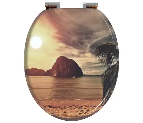 Tualetes Sēdeklis Oranža 44 X 38 Cm Mdf Plāksne Vidaxl