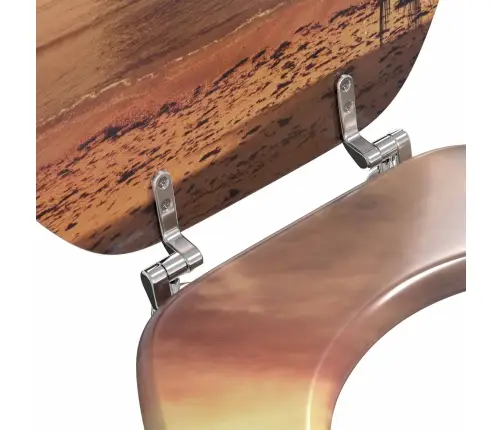 Tualetes Sēdeklis Oranža 44 X 38 Cm Mdf Plāksne Vidaxl