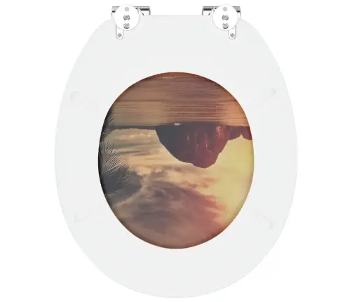 Tualetes Sēdeklis Oranža 44 X 38 Cm Mdf Plāksne Vidaxl