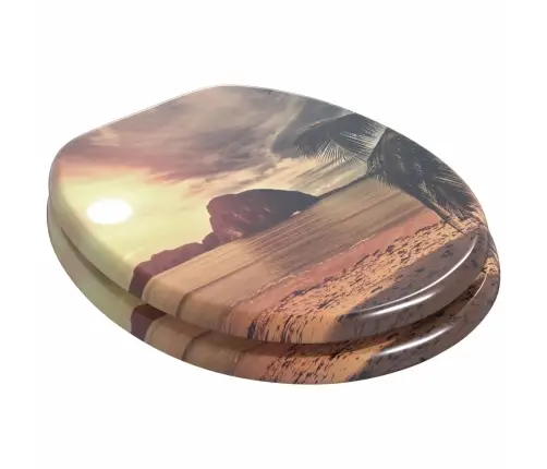 Tualetes Sēdeklis Oranža 44 X 38 Cm Mdf Plāksne Vidaxl