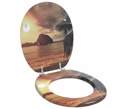 Tualetes Sēdeklis Oranža 44 X 38 Cm Mdf Plāksne Vidaxl