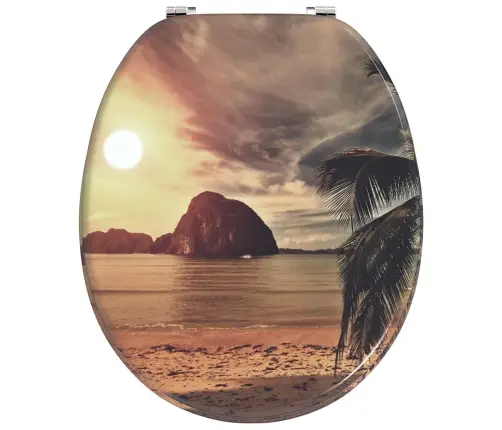 Tualetes Sēdeklis Oranža 44 X 38 Cm Mdf Plāksne Vidaxl