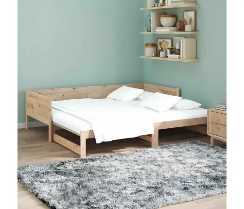 Izvelkamais Dienas Gultas Dabiska 180 X 200 Cm Vidaxl