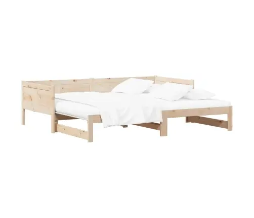 Izvelkamais Dienas Gultas Dabiska 180 X 200 Cm Vidaxl