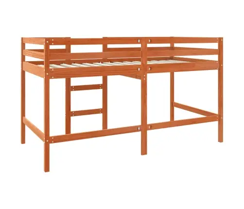 Loft Gulta Vaks Brūns 90 X 190 Cm Ciets Priedes Koks Vidaxl