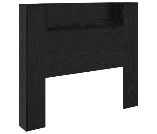 Galvas Dēlis Skapītis Melns Ozolkoks 120 X 15 X 103.5 Cm Vidaxl
