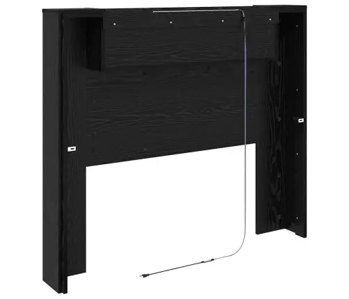 Galvas Dēlis Skapītis Melns Ozolkoks 120 X 15 X 103.5 Cm Vidaxl