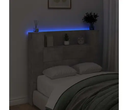 Galvūgalis Betono Pilka 120 X 16,5 X 103,5 Cm Apdirbta Mediena