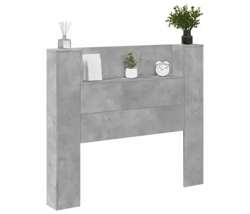 Galvūgalis Betono Pilka 120 X 16,5 X 103,5 Cm Apdirbta Mediena