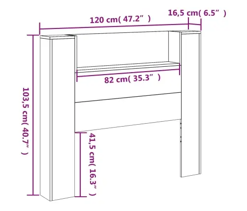 Peats Led -Ribatuledega Must 120 X 16,5 X 103,5 Cm Tehispuit