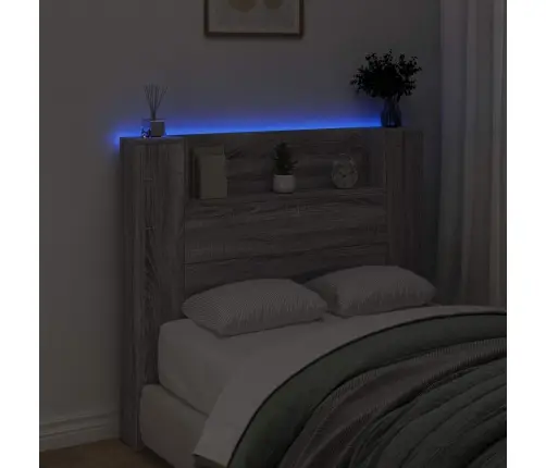 Galvgalis Pelēks Sonoma 120 X 16,5 X 103,5 Cm Inženierijas Koks Vidaxl