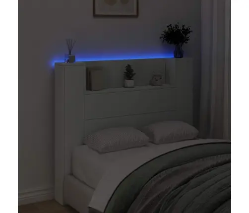 Galvgalis Balts 120 X 16,5 X 103,5 Cm Inženierijas Koks Vidaxl