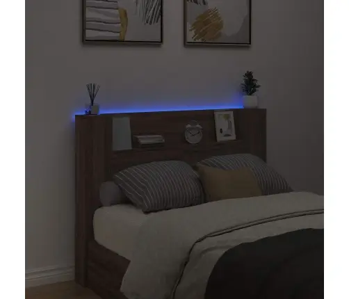 Galvgalis Brūns Ozols 140 X 16,5 X 103,5 Cm Inženierijas Koks Vidaxl