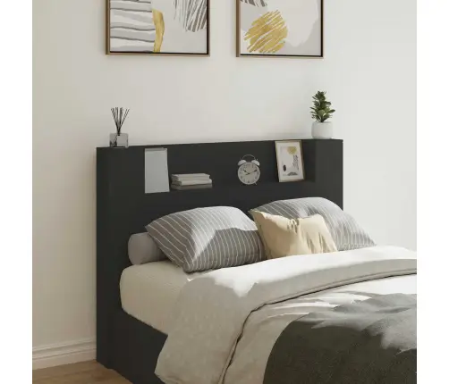 Galvgalis Melna 140 X 16,5 X 103,5 Cm Inženierijas Koks Vidaxl