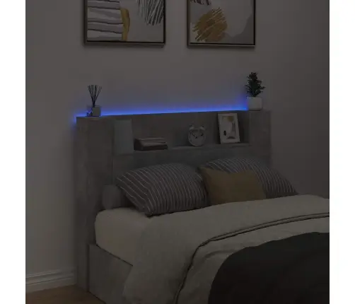 Galvgalis Betona Pelēks 140 X 16,5 X 103,5 Cm Inženierijas Koks Vidaxl