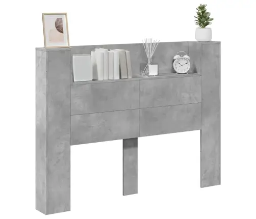 Galvgalis Betona Pelēks 140 X 16,5 X 103,5 Cm Inženierijas Koks Vidaxl