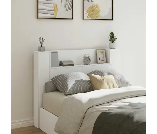 Galvgalis Balts 140 X 16,5 X 103,5 Cm Inženierijas Koks Vidaxl