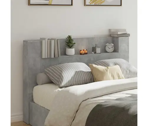 Galvgalis Betona Pelēks 160 X 16,5 X 103,5 Cm Inženierijas Koks Vidaxl