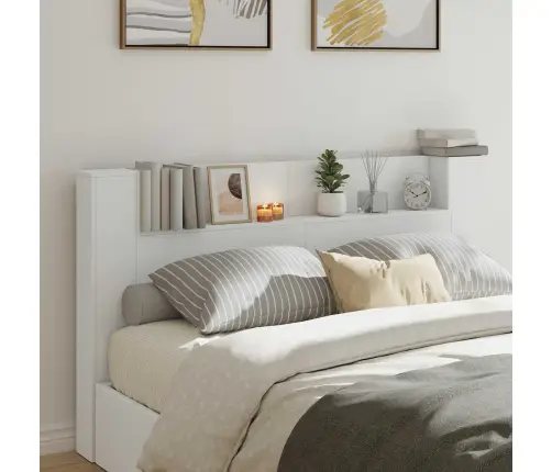 Galvgalis Balts 180 X 16,5 X 103,5 Cm Inženierijas Koks Vidaxl