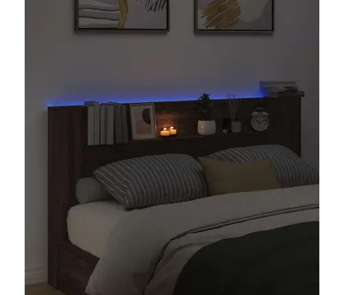 Galvgalis Brūns Ozols 180 X 16,5 X 103,5 Cm Inženierijas Koks Vidaxl