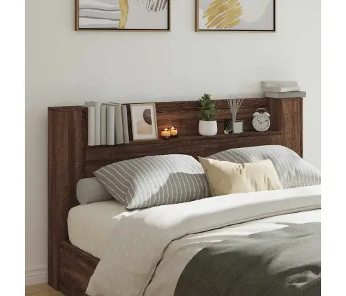 Galvgalis Brūns Ozols 180 X 16,5 X 103,5 Cm Inženierijas Koks Vidaxl