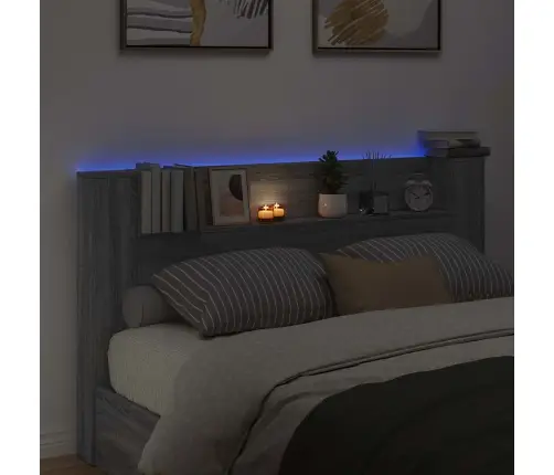 Galvgalis Pelēks Sonoma 180 X 16,5 X 103,5 Cm Inženierijas Koks Vidaxl