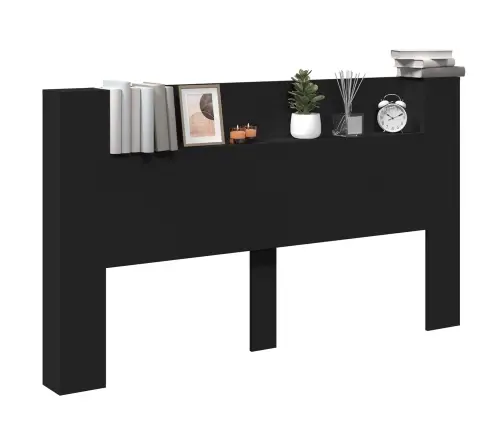 Galvgalis Melna 180 X 16,5 X 103,5 Cm Inženierijas Koks Vidaxl